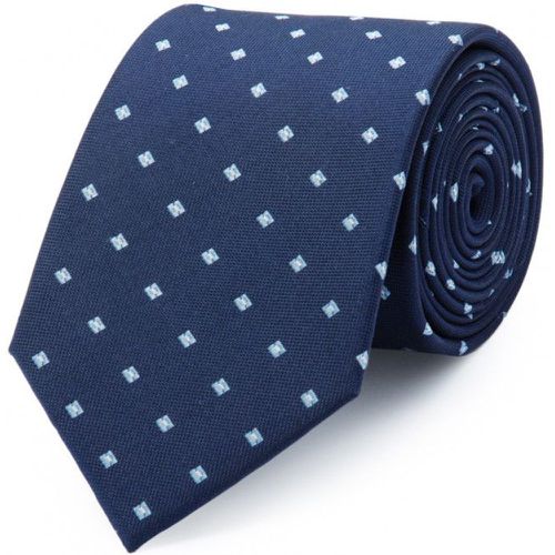 Cravate pure soie à motifs carrés - BRUCE FIELD - Modalova