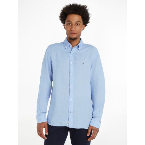 Chemise en lin col boutonné - Tommy Hilfiger - Modalova