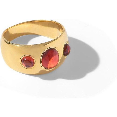 Bague anneau en Vermeil et Grenat, Jeanne - AGNES DE VERNEUIL - Modalova