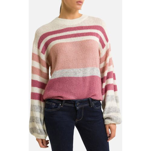 Pull col rond manches longues rayé en fine maille - Pepe Jeans - Modalova