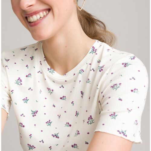 T-shirt col rond imprimé fleurs - LA REDOUTE COLLECTIONS - Modalova