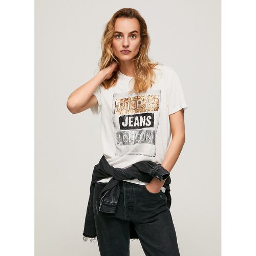 T-shirt manches courtes, motif devant - Pepe Jeans - Modalova