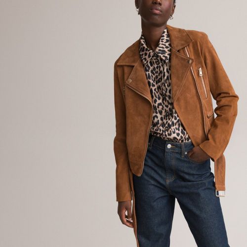 Blouson en cuir, style motard - LA REDOUTE COLLECTIONS - Modalova