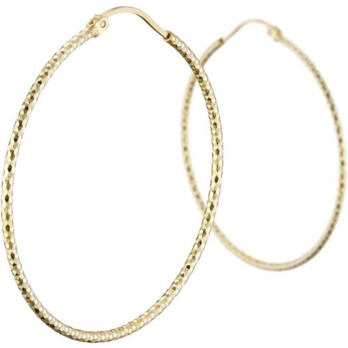 Boucles d'oreilles créoles Intemporels en argent 925, dorure 18K, 2g, Ø45mm - CLIO BLUE - Modalova
