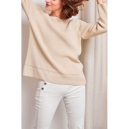 Pull BARFLEUR B.SOLFIN - Fabriqué en France - 49%COTON / 49%ACRYLIQUE / 1%LAINE MERINOS / 1%VISCOSE - B. SOLFIN - Modalova