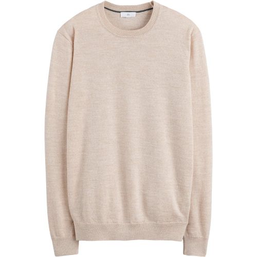 Pull col rond en mérinos, made in Europe - LA REDOUTE COLLECTIONS - Modalova