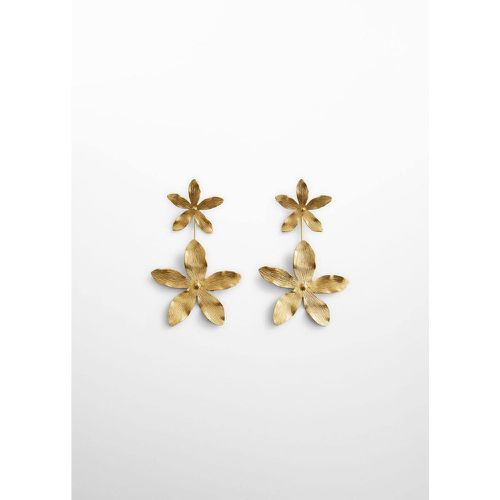 Boucles d'oreilles pendantes fleurs - Mango - Modalova