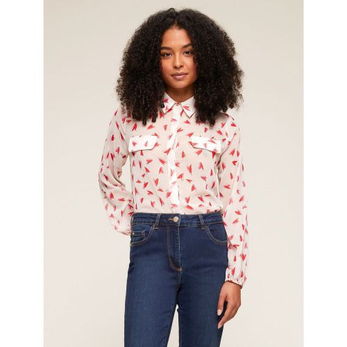 Chemise en georgette imprimé cœurs - MOTIVI - Modalova
