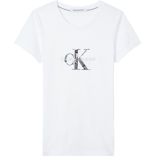 T-shirt ajusté coton biologique imprimé reptile - Calvin Klein - Modalova