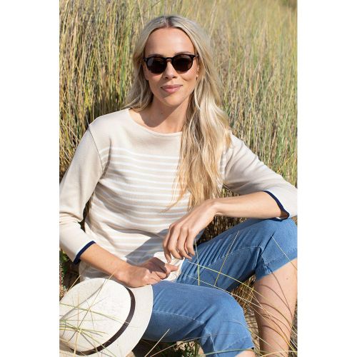 Pull marinière en coton B.SOLFIN - Fabriqué en France - 50% COTON 50% ACRYLIQUE - B. SOLFIN - Modalova