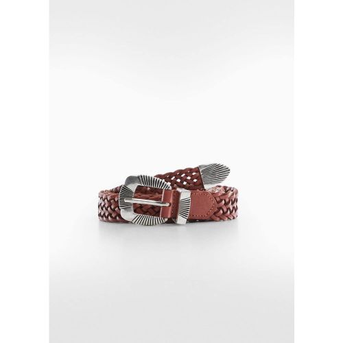 Ceinture en cuir tressée - Mango - Modalova