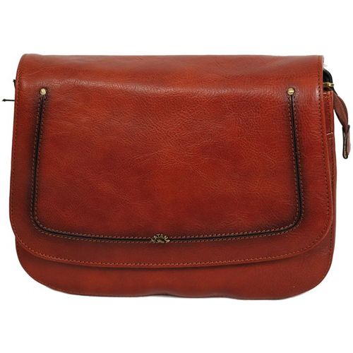 Besace cuir de vachette collet végétal - Katana - Modalova