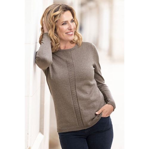 Pull en laine mérinos col rond B.SOLFIN - Fabriqué en France - 100% LAINE FINE MERINOS - B. SOLFIN - Modalova