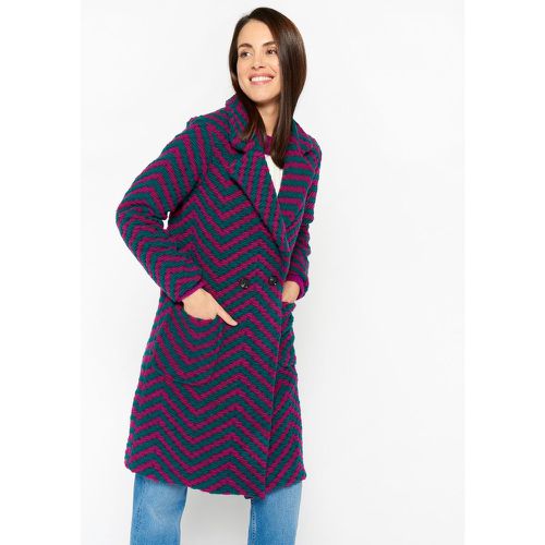 Manteau en laine à motif de zigzag - LOLALIZA - Modalova