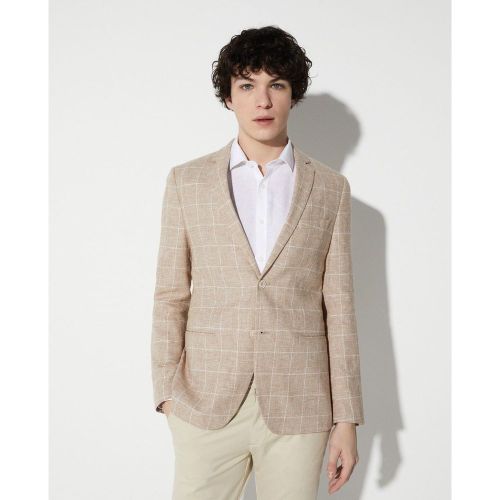 Veste sport en lin à carreaux fenêtres Slim Fit - EASY WEAR - Modalova
