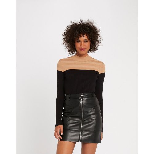 Pull bicolore col montant manches longues - Morgan - Modalova