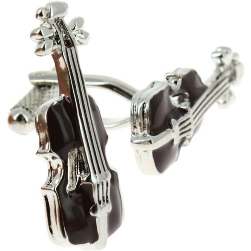 Boutons de manchette en acier VIOLON - CLJ CHARLES LEJEUNE - Modalova