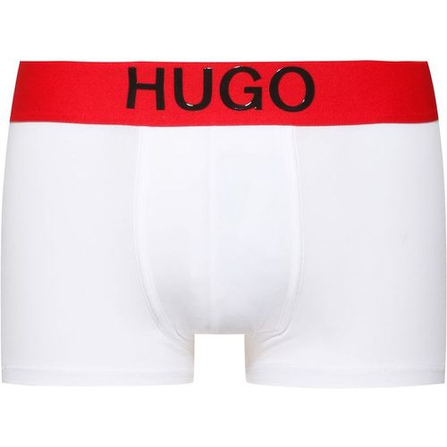 Boxer court en coton stretch avec taille à logo en silicone - HUGO - Modalova
