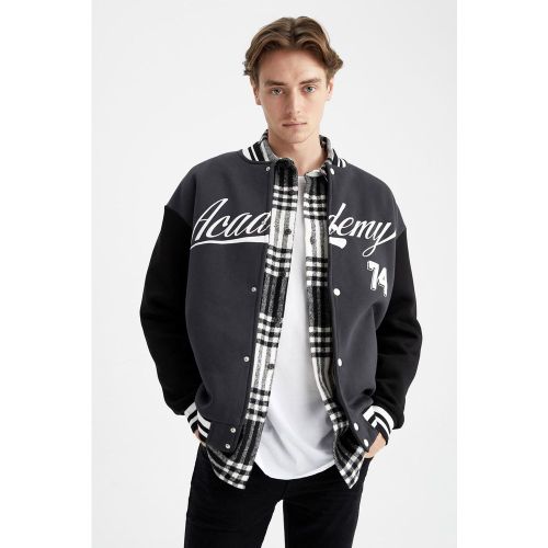 Gilet college longues imprimé - DEFACTO - Modalova