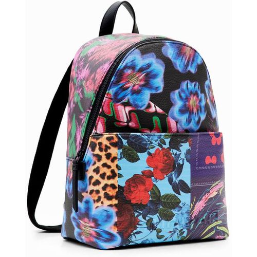 Petit sac à dos patchwork floral - Desigual - Modalova