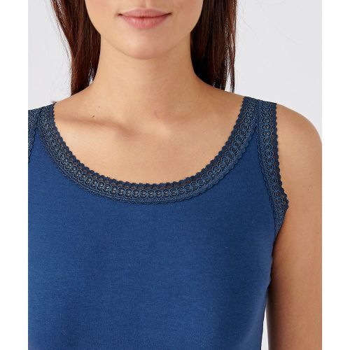 Débardeur coton col dentelle Essential - DAMART - Modalova
