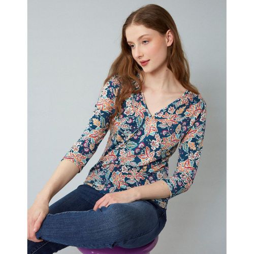 Top manches 3/4 imprimé à fleurs - RIU PARIS - Modalova