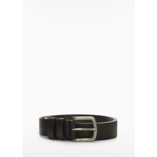 Ceinture cuir boucle - mango man - Modalova