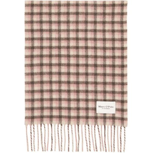 Écharpe en tissu jacquard à carreaux ornée de franges en laine recyclée - Marc O'Polo - Modalova