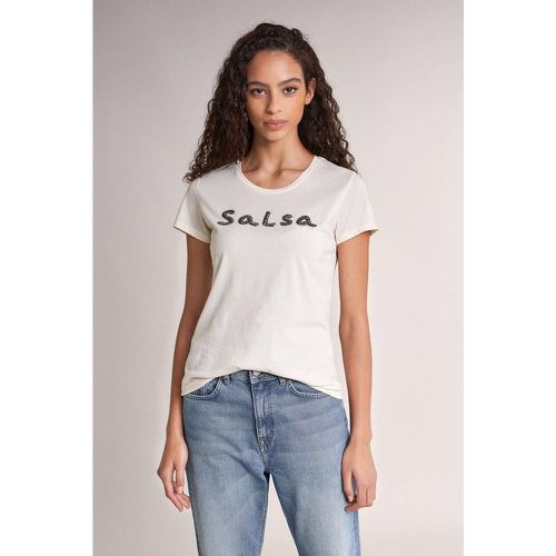 T-shirt branding avec verroteries AUSTRIA - Salsa - Modalova