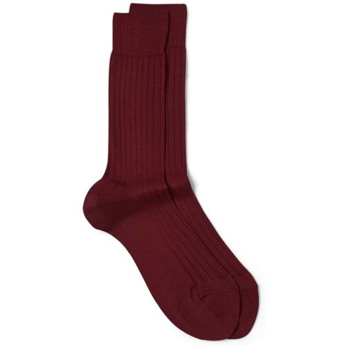 Chaussettes unies bordeaux - DRAEGER PARIS - Modalova