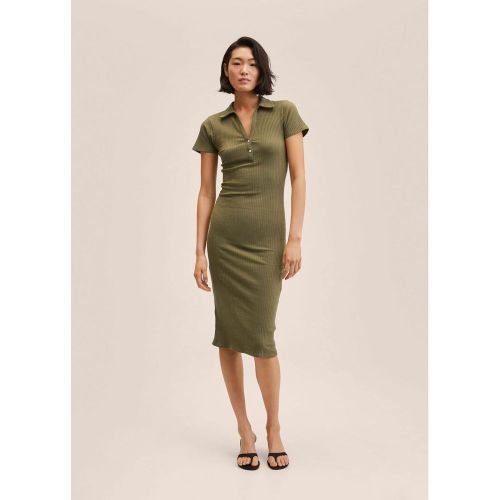 Robe midi maille côtelée - Mango - Modalova