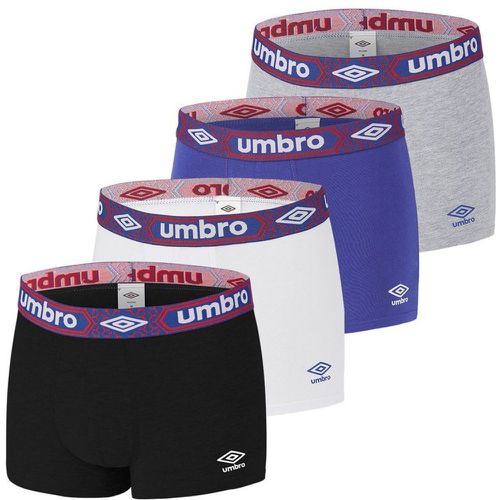 Boxers Coton Uni ceintures colorées Lot de 4 - Umbro - Modalova