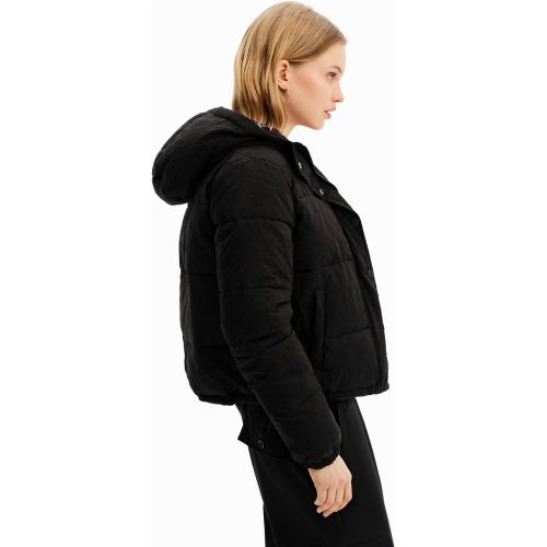 Blouson courte matelassée broderies - Desigual - Modalova