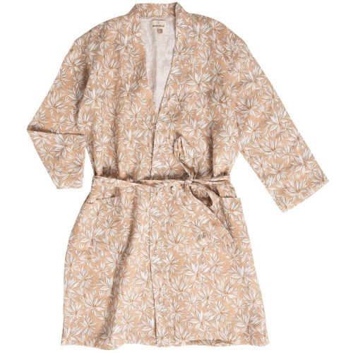 Kimono en lin lavé imprimé, Palma - GABRIELLE PARIS - Modalova