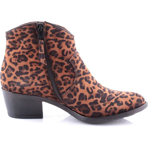 Boots léopard cuir Dallas - MJUS - Modalova