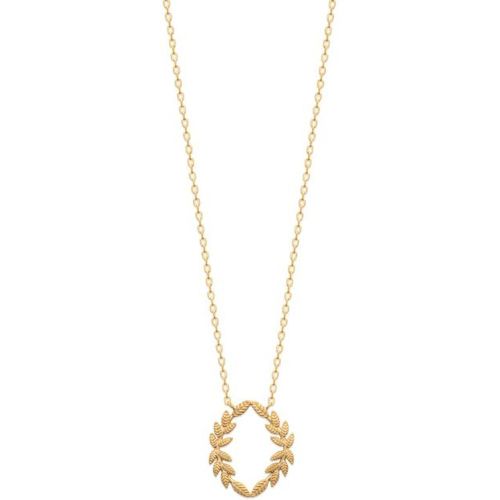 Collier chaine plaqué or DAHLIA représentant une feuille enroulée - Bijoux Privés Discovery - BIJOUX PRIVES DISCOVERY - Modalova