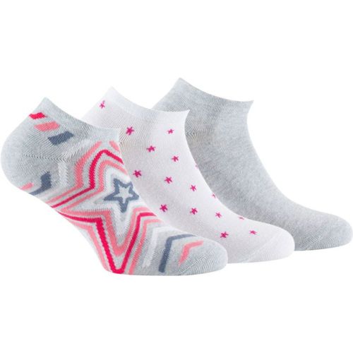 Lot de 3 paires d'invisibles en coton motifs étoiles - KINDY - Modalova