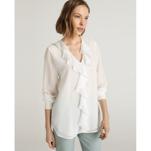 Blouse en gaze à volant - WOMAN EL CORTE INGLES - Modalova