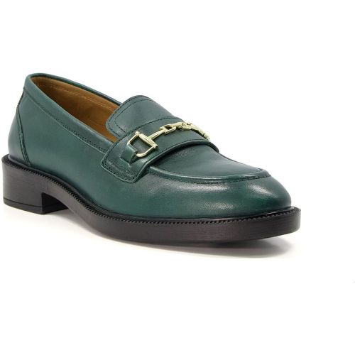 Mocassins à mors et monogramme en cuir - GRID - DUNE LONDON - Modalova