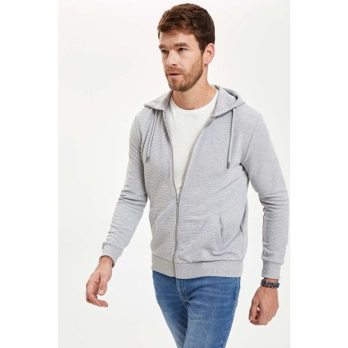 Gilet à capuche manches longues - DEFACTO - Modalova