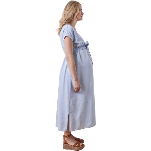 Robe longue cache-coeur denim light grossesse et allaitement - VERTBAUDET - Modalova