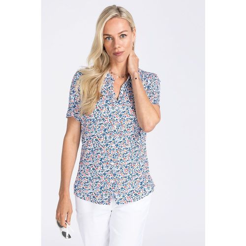 Chemisier à fleurs en maille B.SOLFIN - Fabriqué en France - 96% VISCOSE / 4%EA - B. SOLFIN - Modalova