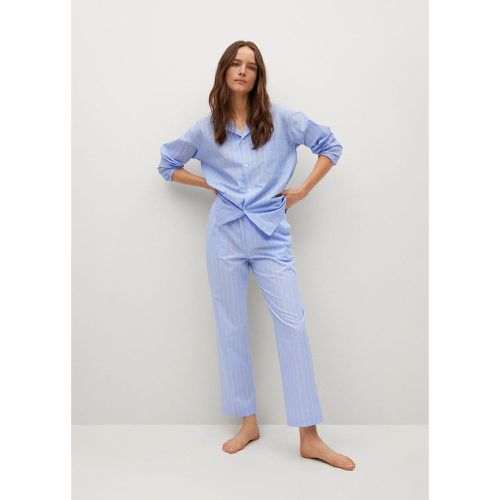 Chemise pyjama coton rayures - MANGO HOME - Modalova