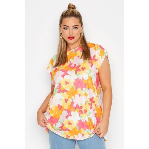 T-Shirt rétro en floral - YOURS CLOTHING - Modalova