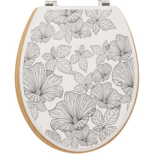 Abattant Wc Blackflora En Bois Et Zinc - ATMOSPHERA - Modalova