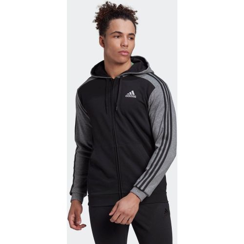Veste à capuche entièrement zippée en molleton chiné Essentials - adidas performance - Modalova
