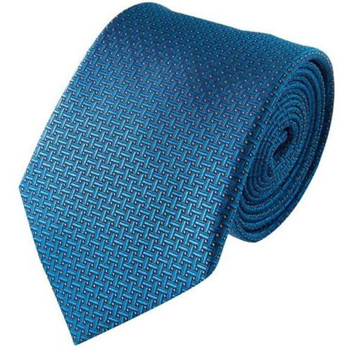 Cravate à motifs croisés en soie, Made in France - ATELIER F&B - Modalova