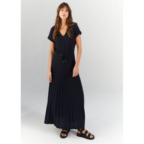 Robe plissée, longue, manches courtes - ICODE - Modalova