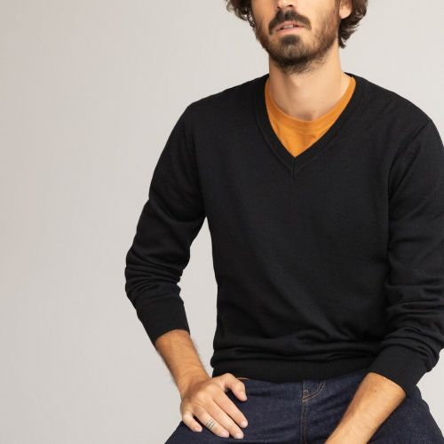Pull col V en mérinos, made in Europe - LA REDOUTE COLLECTIONS - Modalova