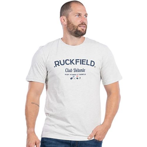 T-shirt manches courtes en coton Bio, imprimé poitrine - RUCKFIELD - Modalova